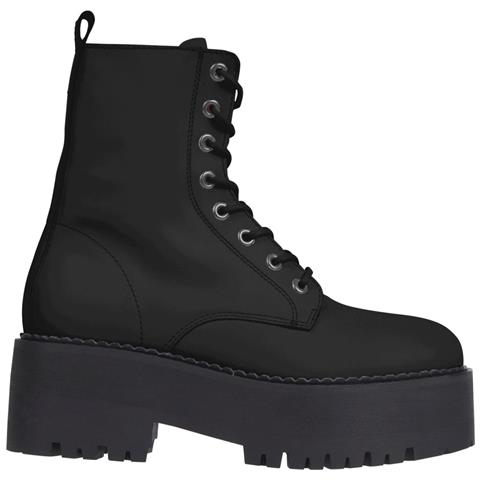 Boot Zip Up Stivaletti Pelle Scarpe Donna Nero Eu 41, En0en02305 Bds - Foto 2