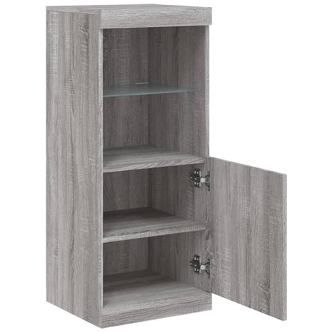 Credenza con Luci LED Grigio Sonoma 41x37x100 cm - Foto 10