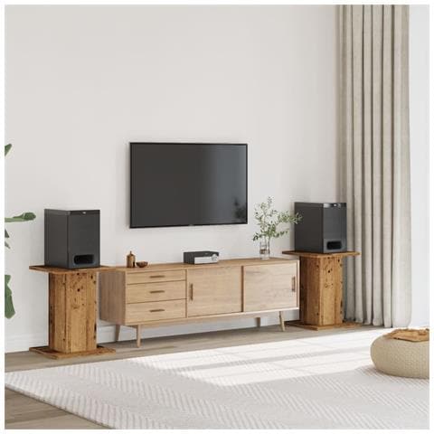 Supporti Altoparlanti 2 Pz Legno 30x30x60 Cm Legno Multistrato - Foto 1