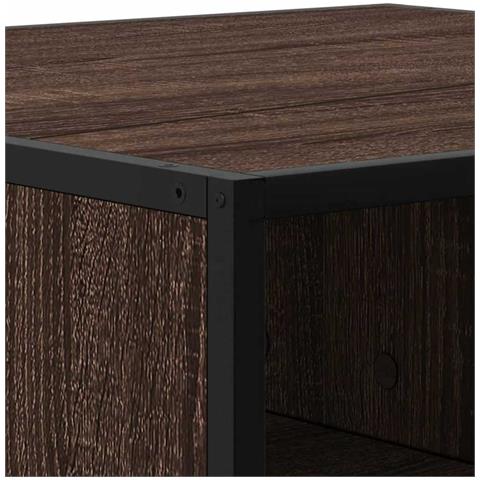 Tavolino Rovere Marrone 60,5x60,5x30 Cm In Truciolato E Metallo - Foto 10