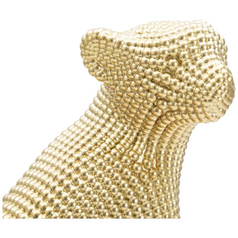 Scultura Pantera - Oro - Poliresina - 23x15,5x29 Cm - Foto 2