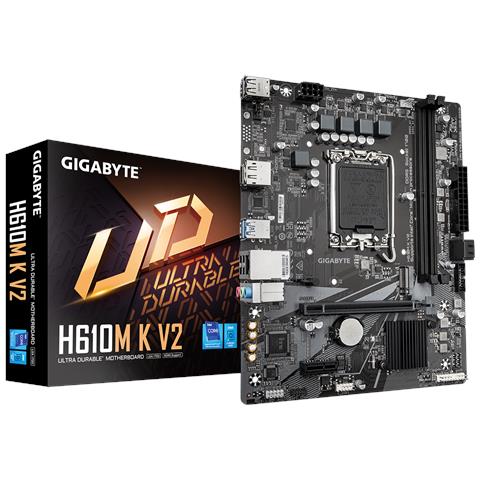 H610M K V2 Scheda madre - CPU Intel Core 14ª generazione, fino a 5600 MHz DDR5, 1xPCIe 3.0 M. 2, LAN 1GbE, USB 3.2 Gen 1 - Foto 1