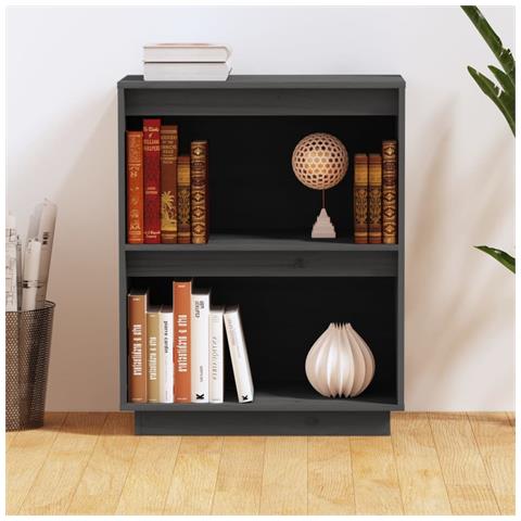 Mobile Consolle Grigio 60x34x75 Cm In Legno Massello Di Pino - Foto 2