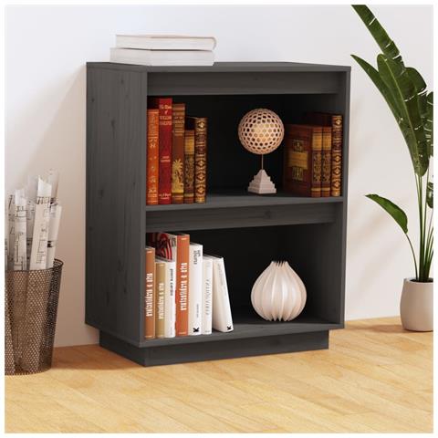 Mobile Consolle Grigio 60x34x75 Cm In Legno Massello Di Pino - Foto 8