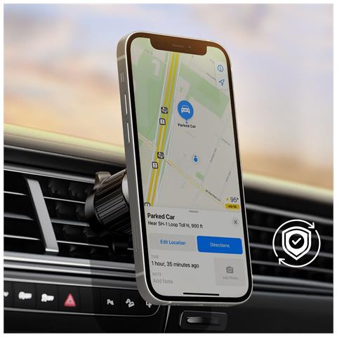 Supporto Auto Magsafe Fissaggio Griglia Di Aerazione Compatto, Nero - Foto 2