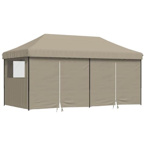 Tendone per Feste Pieghevole Pop-Up con 4 Pareti Tortora - Foto 1