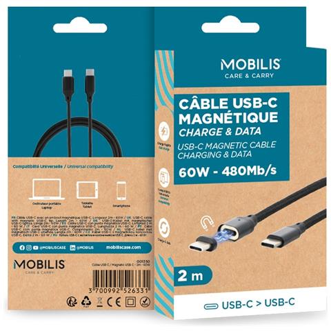 001350 cavo USB USB 2.0 2 m USB C Nero, Grigio - Foto 2