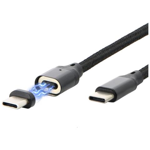 001350 cavo USB USB 2.0 2 m USB C Nero, Grigio - Foto 4