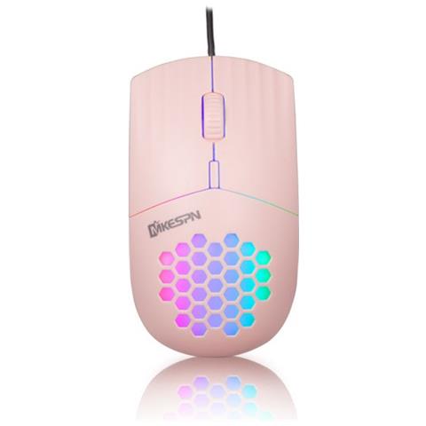 Mouse Ottico Cablato Rgb A 7 Colori Con Interfaccia Type-c Da 1,5 M Pink - Foto 1