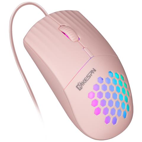 Mouse Ottico Cablato Rgb A 7 Colori Con Interfaccia Type-c Da 1,5 M Pink - Foto 2