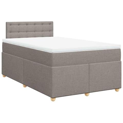 Giroletto a Molle con Materasso Tortora 120x190 cm in Tessuto - Foto 1