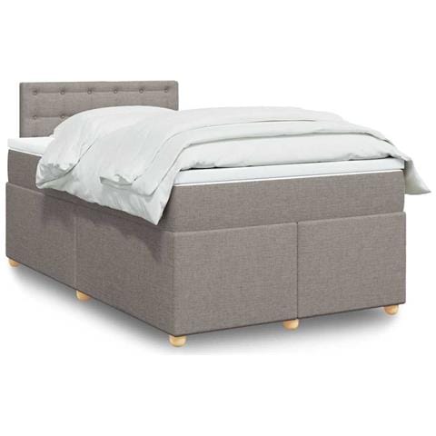Giroletto a Molle con Materasso Tortora 120x190 cm in Tessuto - Foto 2