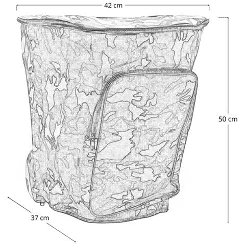 Zaino Portafunghi Verde Mimetico Con Cesta Gerla In Vimini Per Raccolta Castagne - Foto 6