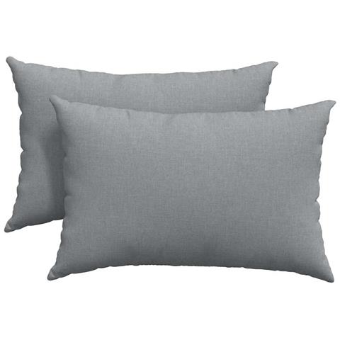 Cuscini da Divano 2 pcs Grigio chiaro 60 x 40 cm Tessuto - Foto 1