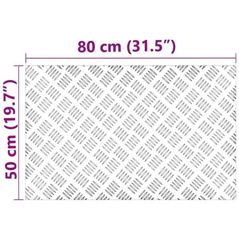 Dischi Quadrati 4 pcs Argento 80 x 50 cm Alluminio - Foto 8