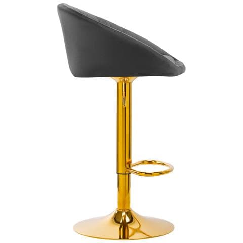 sgabello da bar QS-B16G velluto grigio - Foto 4