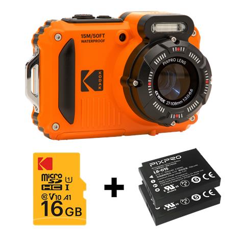 PIXPRO WPZ2OG6 fotocamera digitale 1/2.3" Fotocamera compatta 16,76 MP BSI CMOS 4608 x 3456 Pixel Nero, Arancione - Foto 1