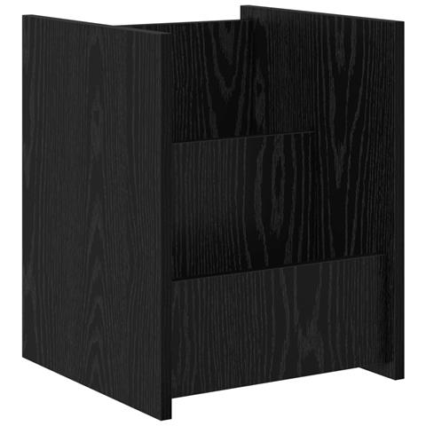 Scaffale per riviste Rovere Nero 35 x 35 x 45 cm - Foto 1
