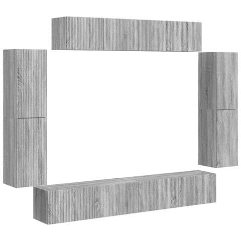 Mobile TV 8 pcs Grigio Sonoma - Foto 1