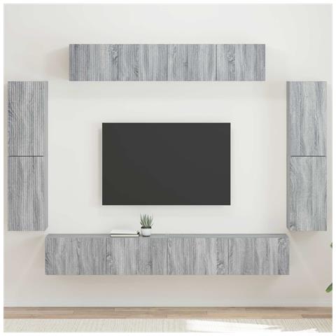 Mobile TV 8 pcs Grigio Sonoma - Foto 2