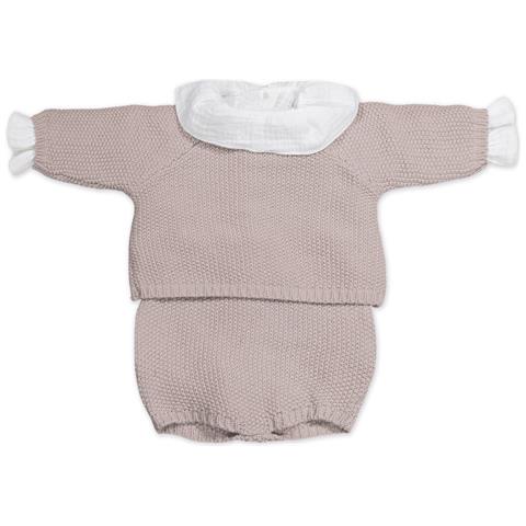 Maglia in tricot + culotte + body Bambula rosa 0 - 1 mese - Foto 1