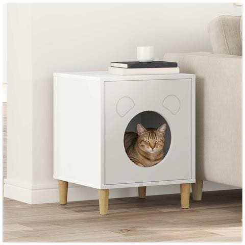 Casa per Gatti Bianco 42,5 x 40 x 53 cm Legno multistrato - Foto 2