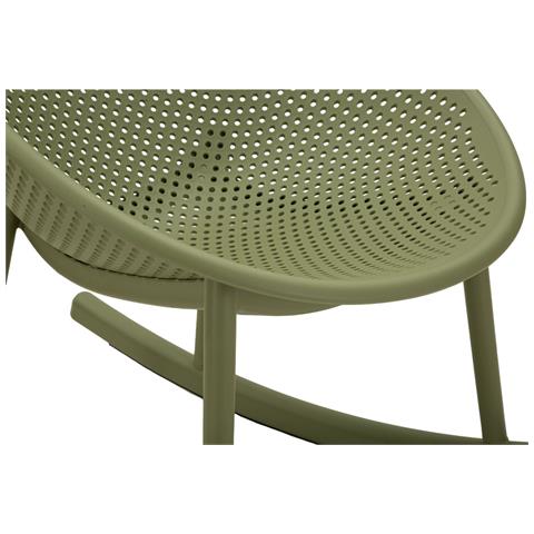 Set Di 2 Sedie A Dondolo Vkh1087-verde-plastica-66x88x80 Cm - Foto 8