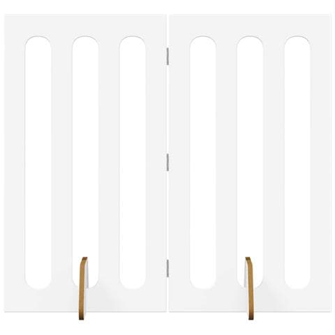 Recinto pieghevole per animali 2 pcs Bianco 100,5 x 38 x 90 cm - Foto 1