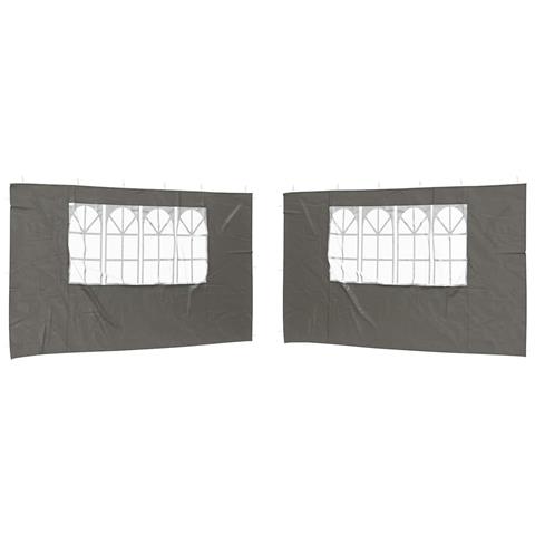 Parete per tenda da festa 2 pcs 400 x 195 cm Antracite - Foto 1