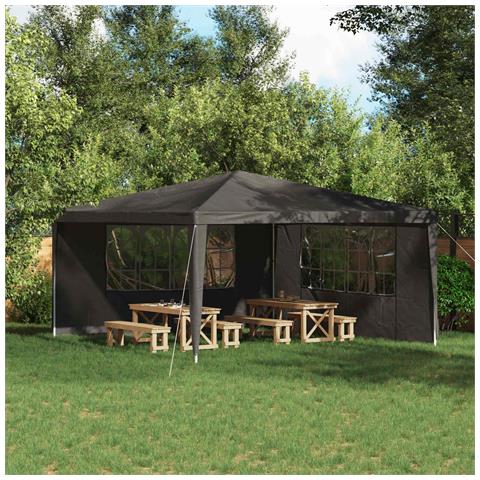 Parete per tenda da festa 2 pcs 400 x 195 cm Antracite - Foto 2