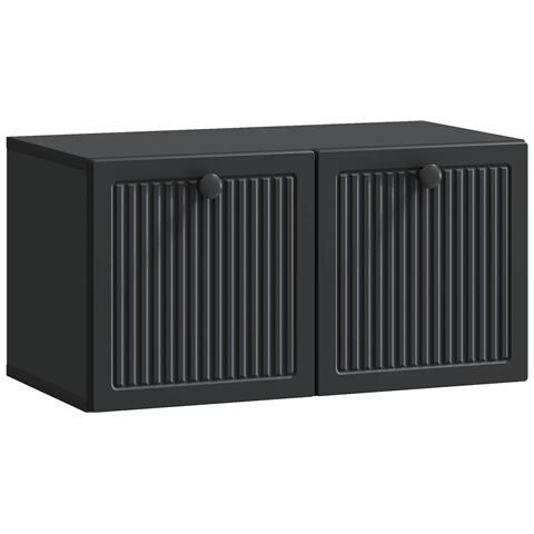 Mobile Porta TV da Muro Nero 59,5 x 31 x 30 cm - Foto 1