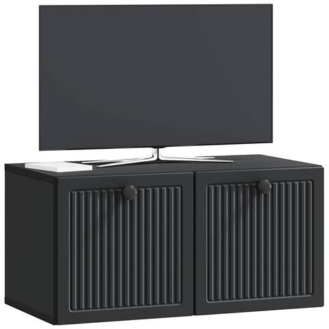 Mobile Porta TV da Muro Nero 59,5 x 31 x 30 cm - Foto 2