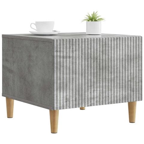 Tavolino da salotto con cassetto Grigio Cemento 49 x 50 x 40 cm - Foto 2