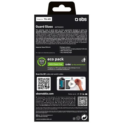 TESCRGLTCL403 protezione per lo schermo e il retro dei telefoni cellulari Protezione per schermo antiriflesso TCL 1 pz - Foto 2
