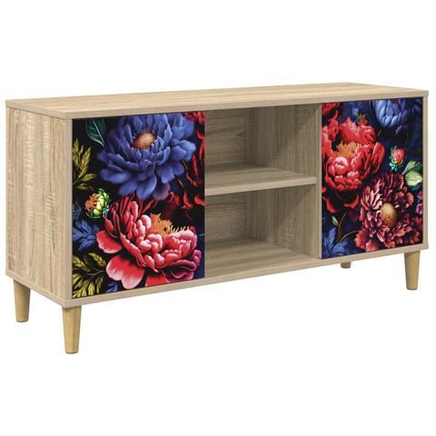 Mobile TV KIEL 102 x 33 x 50 cm Sonoma Legno ingegnerizzato - Foto 1