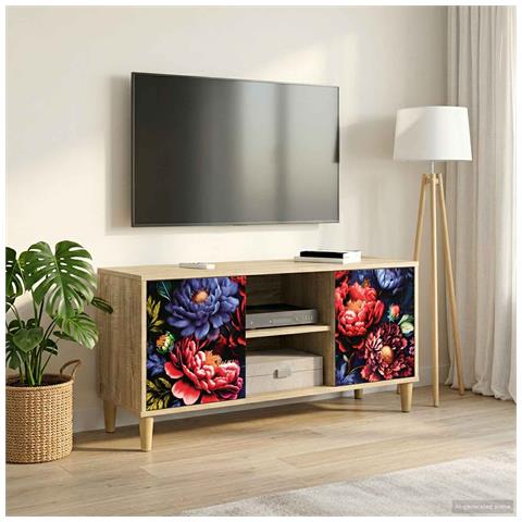Mobile TV KIEL 102 x 33 x 50 cm Sonoma Legno ingegnerizzato - Foto 2