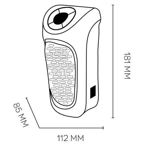 Mio Termoventilatore Portatile Potenza 350 W con Timer Colore Nero - Foto 5