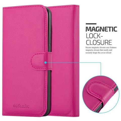 Cadorabo Custodia Compatibile Con Apple Iphone X / Xs In Rosa Vivo - Coperchio Protettiva Con Chiusura Magnetica, Funzione Stand E Tasca Per Le Carte - Foto 2