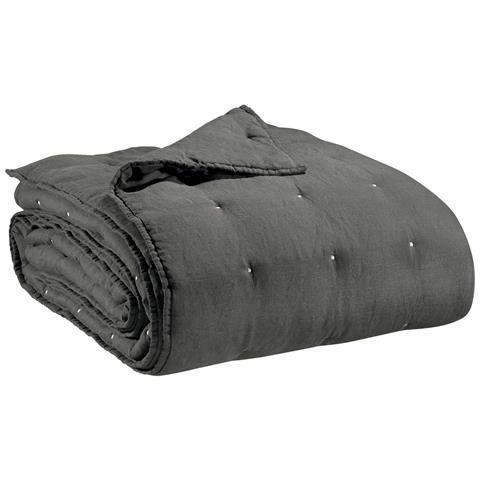 Copripiumino Zeff Grigio Scuro In Lino /cotone (180 X 260 Cm) - Foto 2