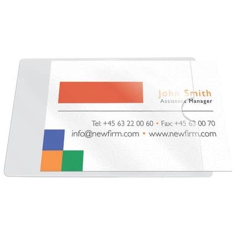 Tasche Adesive Portabiglietti Ppl 60x95 Mm Trasparente Apertura Lato Corto Conf. Da 10 - Kf27038 - Foto 1