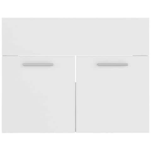 Set Mobili da Bagno 2 pz Bianco in Legno Multistrato - Foto 10