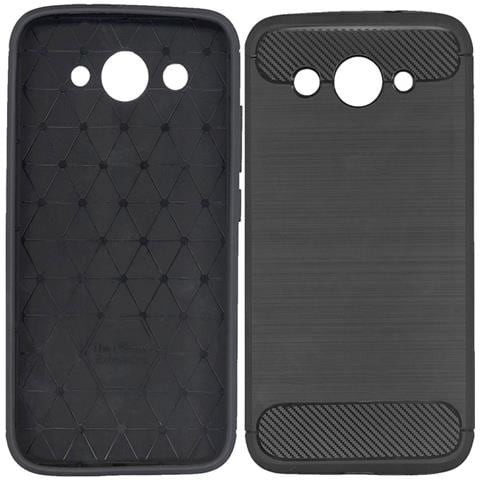 Custodia B-case Tpu Silicone Cover Case Per Huawei Y3 (2018) Carbon Metal Black - Foto 1