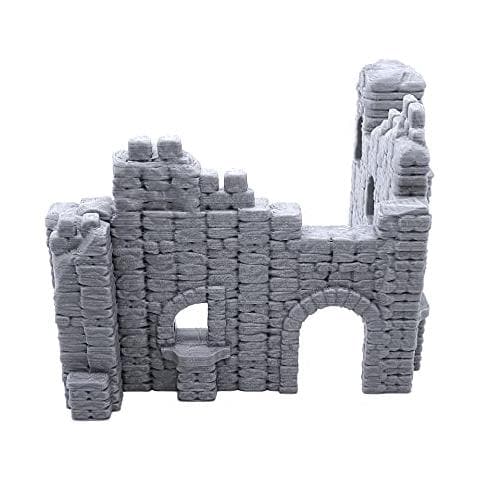 Muri In Rovina Di Battaglia, Scenario Del Terreno Per Wargame In Miniatura Da Tavolo Da 28 Mm, Stampato In 3d E Verniciabile, - Foto 6