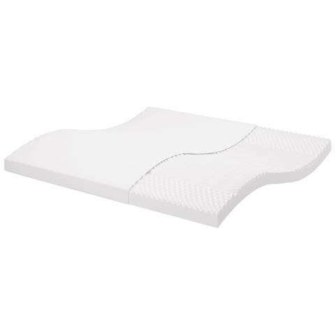 Materasso in Schiuma Bianco 200x200 cm 7 Zone Durezza 20 ILD - Foto 1