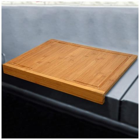 Tagliere Da Cucina In Legno Con Bambù Bordo Piegato Antiscivolo 45 X 35 X 3.6 Cm - Foto 1