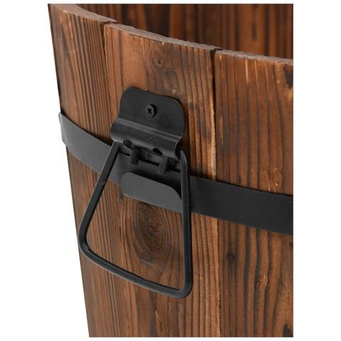 Set Secchi Per Fiori 3 Pz In Legno Massello Di Abete - Foto 4