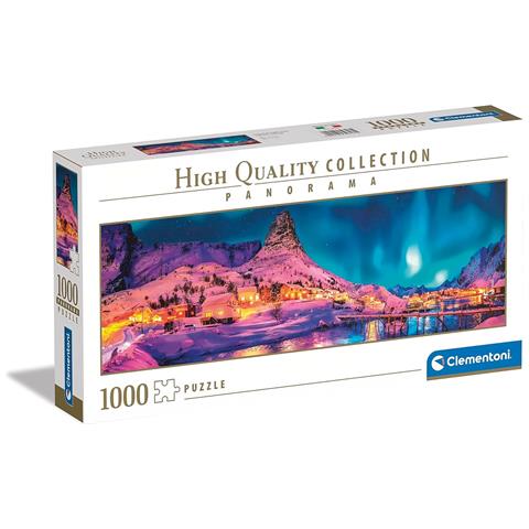 Puzzle Clementoni Panorama: Colourful Night Over Lofoten Island 1000 Pezzi - Foto 4