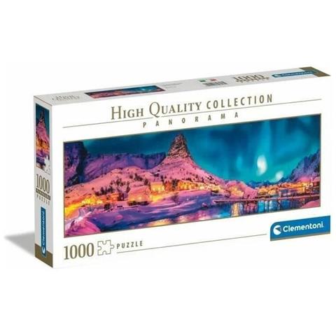 Puzzle Clementoni Panorama: Colourful Night Over Lofoten Island 1000 Pezzi - Foto 1