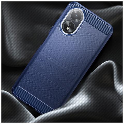 Cover Per Oppo A38 Flessibile Effetto Carbonio Spazzolato - Foto 5