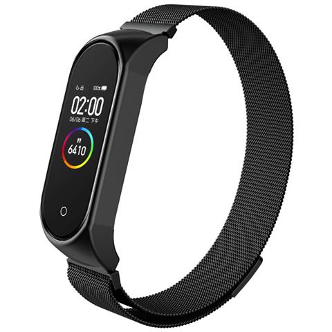 Cinturino In Metallo Per Xiaomi Mi Band 3/4/5/6 Black - Foto 1